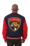 Florida Panthers Handmade All Wool Two-Tone Jacket - Navy/Red - J.H. Sports Jackets