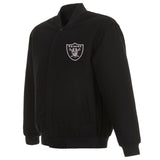 Las Vegas Raiders Reversible Wool Jacket - Black - J.H. Sports Jackets
