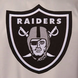 Las Vegas Raiders Poly Twill Varsity Jacket - Grey/Black - J.H. Sports Jackets