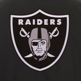 Las Vegas Raiders Poly Twill Varsity Jacket - Black - J.H. Sports Jackets