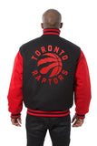 Toronto Raptors Embroidered Handmade Wool Jacket - Black/Red - J.H. Sports Jackets
