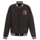 Toronto Raptors Two-Tone Reversible Fleece Jacket - Black/White - J.H. Sports Jackets