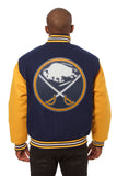 Buffalo Sabres Handmade All Wool Two-Tone Jacket - Navy/Yellow - J.H. Sports Jackets