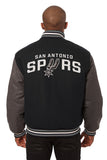 San Antonio Spurs Embroidered Handmade Wool Jacket - Black/Grey - J.H. Sports Jackets