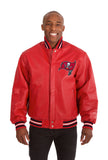 Tampa Bay Buccaneers JH Design Handmade Full Leather Jacket-Red - J.H. Sports Jackets