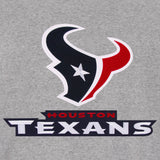 Houston Texans Two-Tone Reversible Fleece Jacket - Gray/Navy - J.H. Sports Jackets