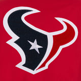 Houston Texans Poly Twill Varsity Jacket - Red - J.H. Sports Jackets