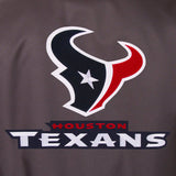 NFL JH Design Houston Texans Poly Twill Varsity Jacket - Black - J.H. Sports Jackets