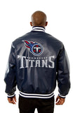 Tennessee Titans JH Design Handmade Full Leather Jacket-Navy - J.H. Sports Jackets