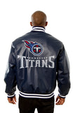 Tennessee Titans JH Design Handmade Full Leather Jacket-Navy - J.H. Sports Jackets