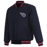 Tennessee Titans Reversible Wool Jacket - Navy - J.H. Sports Jackets
