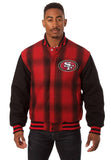 San Francisco 49ers JH Design Wool Jacket - Black - J.H. Sports Jackets