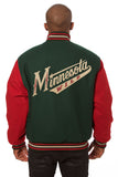 Minnesota Wild Handmade All Wool Two-Tone Jacket - Green/Red - J.H. Sports Jackets