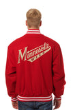 Minnesota Wild JH Design Wool Handmade Full-Snap Jacket - Red - J.H. Sports Jackets