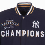 New York Yankees Special Edition 27-TIME World  Series Champions Reversible Wool Jacket-Navy - J.H. Sports Jackets