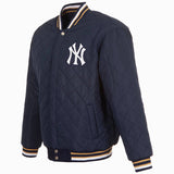 New York Yankees Special Edition 27-TIME World  Series Champions Reversible Wool Jacket-Navy - J.H. Sports Jackets