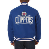 Los Angeles Clippers Handmade Domestic Wool Jacket-Royal - J.H. Sports Jackets