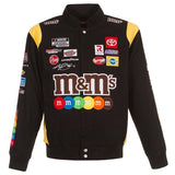 Kyle Busch M&Ms Full-Snap Twill  Jacket JH Design Black - J.H. Sports Jackets