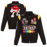 Kyle Busch M&Ms Full-Snap Twill  Jacket JH Design Black - J.H. Sports Jackets