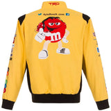 Authentic  Kyle Busch M&Ms Full-Snap Twill Uniform Jacket - Yellow JH Design - J.H. Sports Jackets