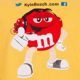 Authentic  Kyle Busch M&Ms Full-Snap Twill Uniform Jacket - Yellow JH Design - J.H. Sports Jackets