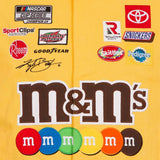 Authentic  Kyle Busch M&Ms Full-Snap Twill Uniform Jacket - Yellow JH Design - J.H. Sports Jackets