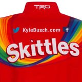 Authentic  JH Design Kyle Busch Skittles Full-Snap Twill Uniform Jacket - Red - Limited Edition JH Design - J.H. Sports Jackets