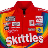 Authentic  JH Design Kyle Busch Skittles Full-Snap Twill Uniform Jacket - Red - Limited Edition JH Design - J.H. Sports Jackets
