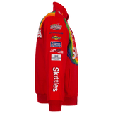 Authentic  JH Design Kyle Busch Skittles Full-Snap Twill Uniform Jacket - Red - Limited Edition JH Design - J.H. Sports Jackets