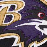 Baltimore Ravens Two-Tone Wool and Leather Jacket - Black/Cream - J.H. Sports Jackets
