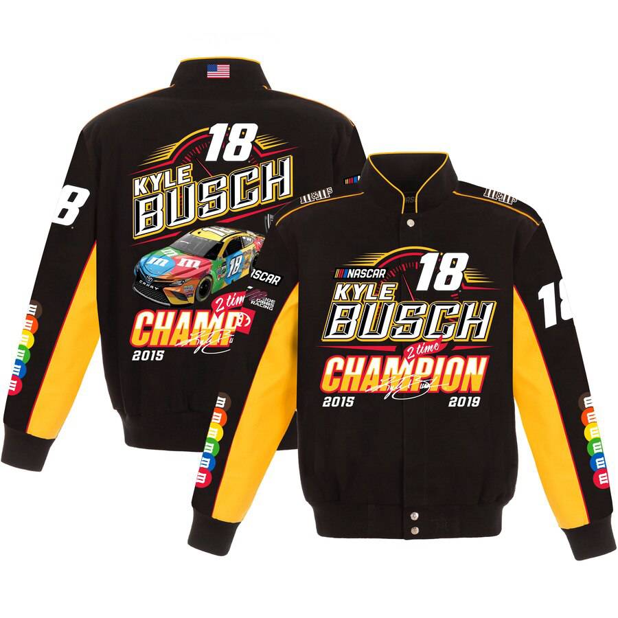 Kyle Busch JH Design M&M Two-Time Nascar Cup Series Champion Jacket