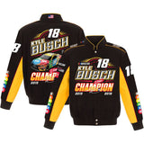 Kyle Busch JH Design Two-Time Monster Energy Nascar Cup Series Champion Jacket - J.H. Sports Jackets