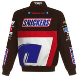 Kyle Busch Brown Snickers Full-Snap Twill Uniform Jacket - Limited Edition. JH Design - J.H. Sports Jackets