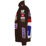 Kyle Busch Brown Snickers Full-Snap Twill Uniform Jacket - Limited Edition. JH Design - J.H. Sports Jackets