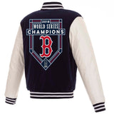 Boston Red Sox JH Design 2018 World Series Champions Fleece Full-Snap Reversible Jacket – Navy - JH Design