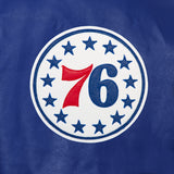 Philadelphia 76ers Full Leather Jacket - Royal - JH Design
