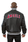 Los Angeles Angels Full Leather Jacket - Black - JH Design