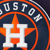 Houston Astros Two-Tone Wool Jacket w/ Handcrafted Leather Logos - Navy/Gray - JH Design