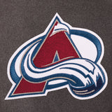 Colorado Avalanche Wool & Leather Reversible Jacket w/ Embroidered Logos - Charcoal/Navy - J.H. Sports Jackets