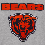 Chicago Bears Two-Tone Reversible Fleece Jacket - Gray/Navy - J.H. Sports Jackets