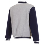 Washington Capitals Two-Tone Reversible Fleece Jacket - Gray/Navy - J.H. Sports Jackets