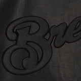 Milwaukee Brewers Full Leather Jacket - Black/Black - JH Design