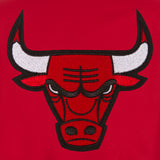 Chicago Bulls Poly Twill Varsity Jacket - Red - J.H. Sports Jackets
