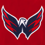 Washington Capitals  JH Design Lightweight Nylon Bomber Jacket – Red - J.H. Sports Jackets