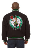 Boston Celtics Embroidered Wool Jacket - Black - JH Design