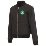Boston Celtics JH Design Reversible Women Fleece Jacket - Black - JH Design