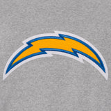 Los Angeles Chargers Two-Tone Reversible Fleece Jacket - Gray/Navy - J.H. Sports Jackets