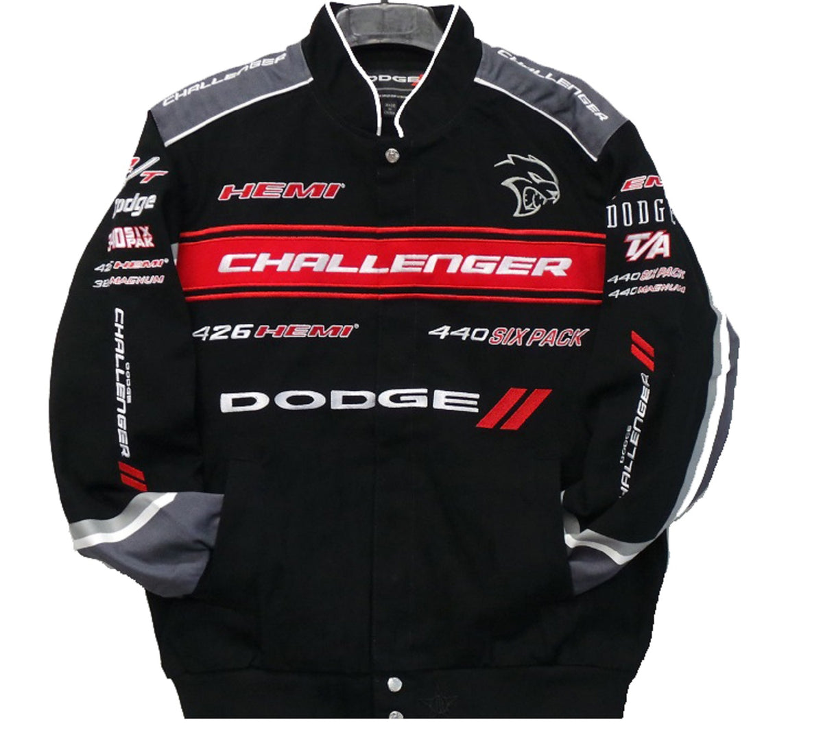 Dodge Challenger Twill Jacket - Black | J.H. Sports Jackets