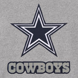Dallas Cowboys Two-Tone Reversible Fleece Jacket - Gray/Navy - J.H. Sports Jackets