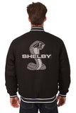 Shelby Wool Varsity Jacket - Black - JH Design